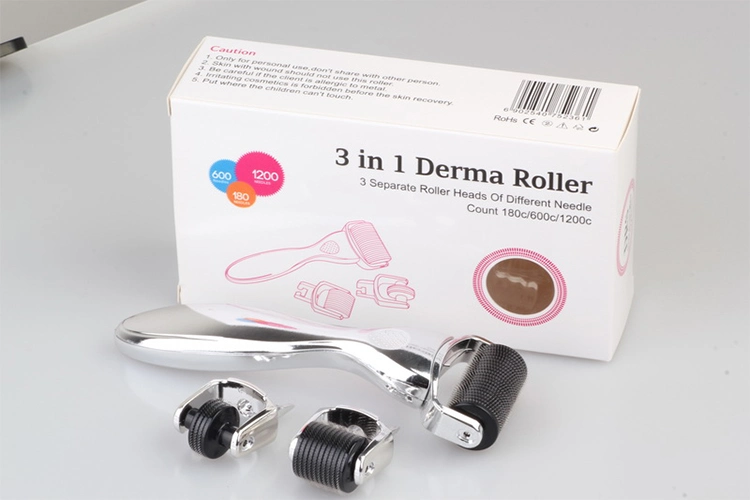 OEM/ODM 사용자 정의 브랜드 3 In 1 Drs 스테인리스 스틸 티타늄 노화 방지용 데르마 롤러 1