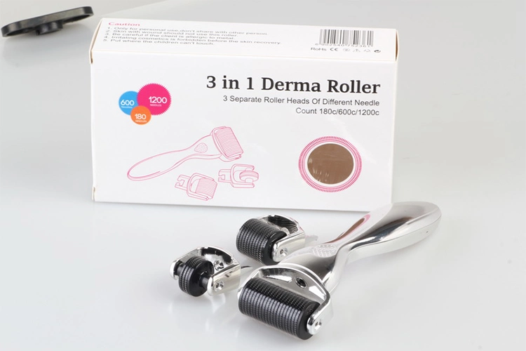 OEM/ODM 사용자 정의 브랜드 3 In 1 Drs 스테인리스 스틸 티타늄 노화 방지용 데르마 롤러 3